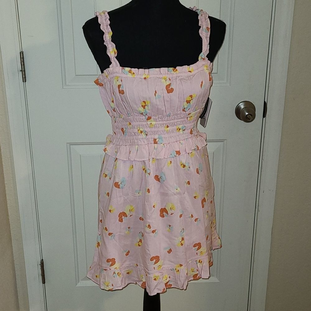BP Pink Multi Textile Floral Dress